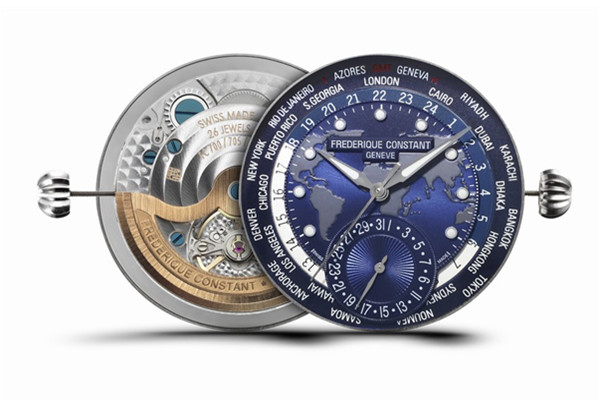 瑞士制表品牌康斯登推出典雅自家機芯世界時區腕表 Frederique Constant 康斯登 新表預覽  第2張